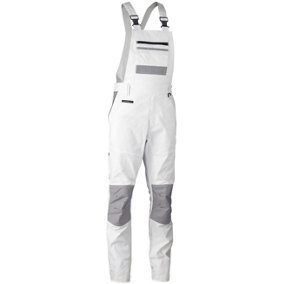 BISLEY WORKWEAR PAINTERS CONTRAST CARGO TROUSER WHITE
