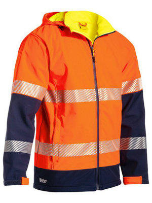 BISLEY WORKWEAR TAPED HI VIS RIPSTOP BONDED FLEECE JACKET Medium