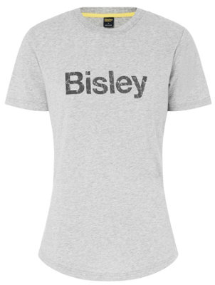 BISLEY WORKWEAR WOMEN'S COTTON LOGO TEE Large/X Large GREY