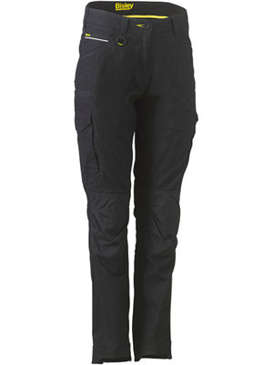 BISLEY WORKWEAR WOMEN'S FLX & MOVE CARGO TROUSERS BLACK 10