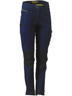 BISLEY WORKWEAR WOMEN'S FLX & MOVE CARGO TROUSERS NAVY 10