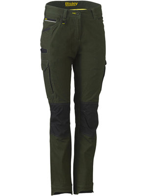 BISLEY WORKWEAR WOMEN'S FLX & MOVE CARGO TROUSERS OLIVE 10