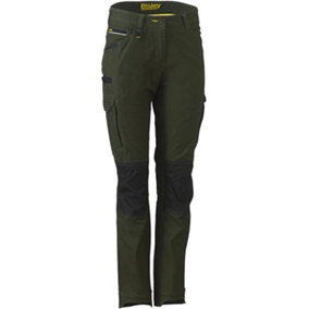 BISLEY WORKWEAR WOMEN'S FLX & MOVE CARGO TROUSERS OLIVE 10