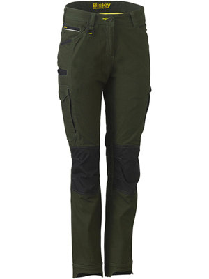 BISLEY WORKWEAR WOMEN'S FLX & MOVE CARGO TROUSERS OLIVE 12