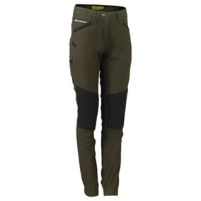 BISLEY WORKWEAR WOMEN'S FLX & MOVE SHIELD PANEL TROUSERS OLIVE 10