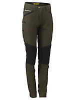 BISLEY WORKWEAR WOMEN'S FLX & MOVE SHIELD PANEL TROUSERS OLIVE 22