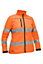 BISLEY WORKWEAR WOMEN'S TAPED HI VIS SOFT SHELL JACKET WITH HOOD X Large