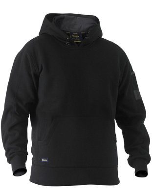 BISLEY WORKWEAR WORK FLEECE HOODIE BLACK 2XL