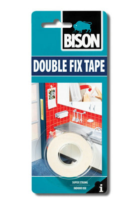 Bison Double Sided Adhesive Tape Fixing Foam Interior 1.5m x 20mm (12 packs)