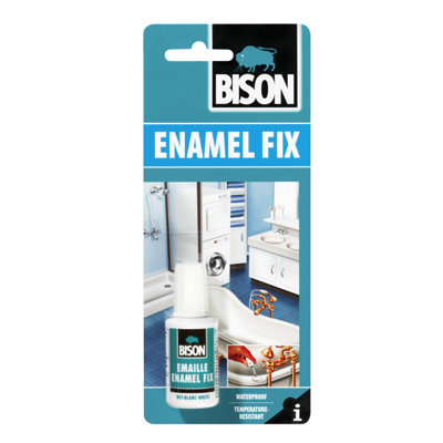 Bison Enamel Fix Repair White 20ml (2 Packs)