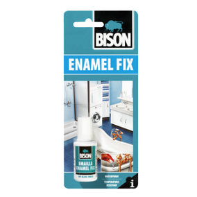 Bison Enamel Fix Repair White 20ml (6 Packs)
