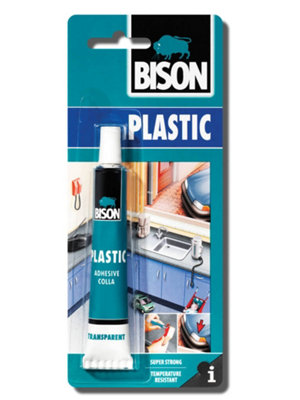 Bison Hard Plastic Transparent Adhesive 25ml (12 Packs)
