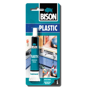 Bison Hard Plastic Transparent Adhesive 25ml (12 Packs)