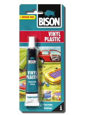Bison Vinyl Soft Plastic Transparent Adhesive 25ml (12 packs)