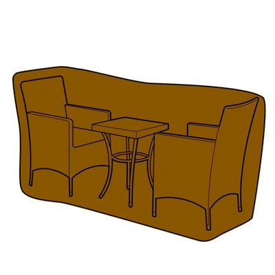 Bistro Set Cover in Mocha, Outdoor Waterproof Garden Furniture Covers, UV-Resistant, Made from PVC-Coated Polyester,  L135 x W68 x