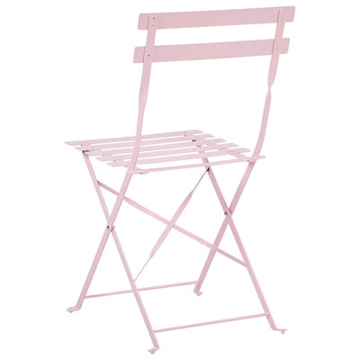 Bistro Set Metal Pastel Pink FIORI DIY at B Q