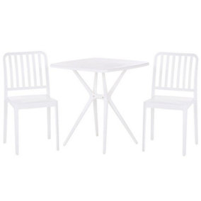 Bistro Set Synthetic Material White SERSALE