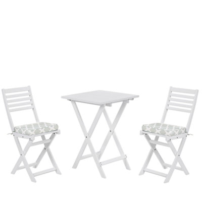 Bistro Set with Cushion Wood Mint Green FIJI