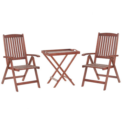 Bistro Set Wood Dark Wood TOSCANA