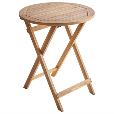 Bistro Table PROSSEDI 60 cm 60 cm Acacia Wood Brown