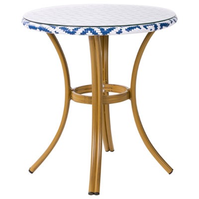 Bistro Table RIFREDDO 70 cm 70 cm Glass Blue