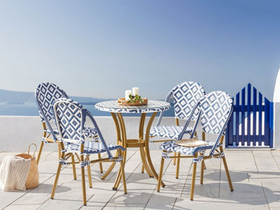 Bistro Table RIFREDDO 70 cm 70 cm Glass Blue