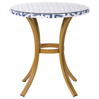 Bistro Table RIFREDDO 70 cm 70 cm Glass Blue