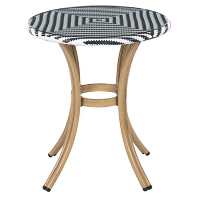 Bistro Table RIFREDDO 70 cm 70 cm Tempered Glass Black