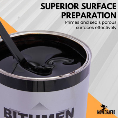 Bitumen Primer 5L with Brush Included - Quick Drying, Cold Applied ...