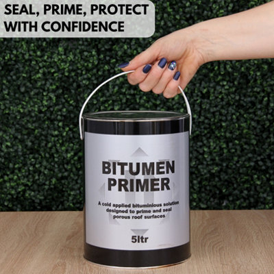Bitumen Primer 5L with Brush Included - Quick Drying, Cold Applied ...