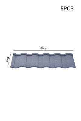Bitumen Roofing Tiles Shed Roofing Felt Shingle Ink Grey 5 Pcs 2.3 m²