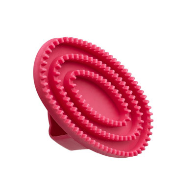 Bitz Rubber Horse Curry Comb Pink (S) DIY at B&Q