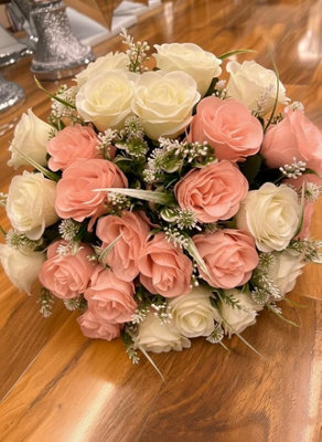 Biznest 2 Bundles Of Artificial Rose Flower Bouquet (48 Head) Bunch ...
