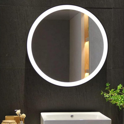 BIZNEST HD Led Illuminated Mirror Anti-Fog One Touch Sensor Backlit Border Lighting 60Cm Bathroom Mirror