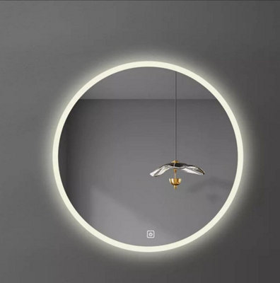BIZNEST HD Led Illuminated Mirror Anti-Fog One Touch Sensor Backlit Border Lighting 60Cm Bathroom Mirror