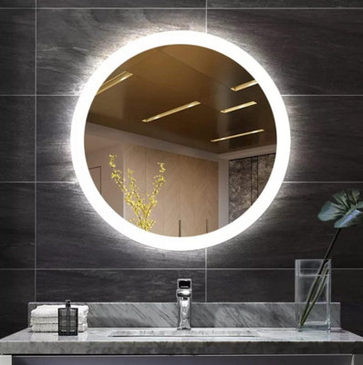 BIZNEST HD Led Illuminated Mirror Anti-Fog One Touch Sensor Backlit Border Lighting 60Cm Bathroom Mirror