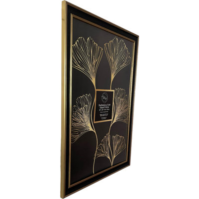 Biznest Rectangle Shaftesbury A4 Wall Hanging Picture Frame Black Gold ...