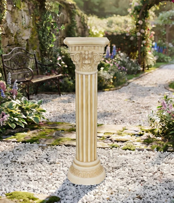 Biznest Roman Pillar Cream Tall Pedestal Stand Greek Column Plastic ...