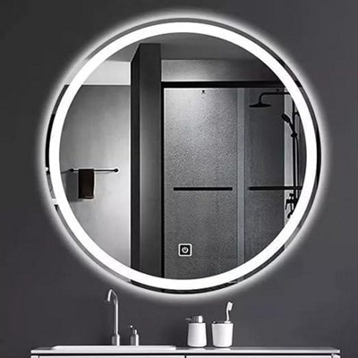 Biznest Round Bathroom Led Mirror Lights Illuminated Demister Pad ...