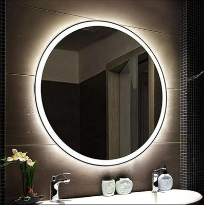 Biznest Round Bathroom Led Mirror Lights Illuminated Demister Pad ...