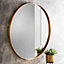 Biznest Round Mirror 60Cm Gold Deep Aluminium Frame Wall Mounted Mirror Bathroom Living Room