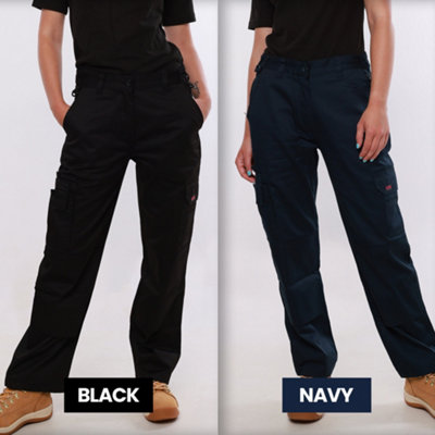 BKS Ladies Navy Work Trousers (8, Long)