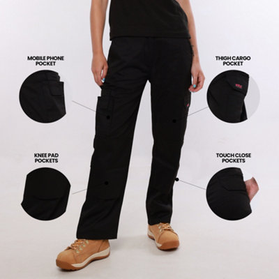 BKS Ladies Navy Work Trousers (8, Long)