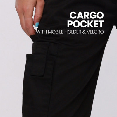BKS Ladies Navy Work Trousers (8, Long)