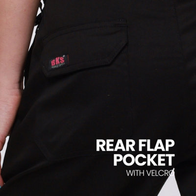 BKS Ladies Navy Work Trousers (8, Long)