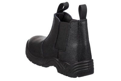 BKS Mens Black Slip On Steel Toe Dealer Boots (UK8)
