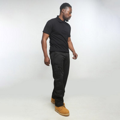 BKS Mens Navy Combat Cargo Work Trousers (W28, L29)