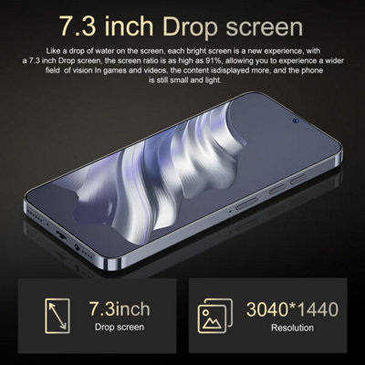 Black 16G+1TB Android Smart Large Screen Phone