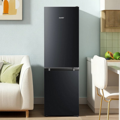 Black 174L Freestanding Fridge Freezer Household Split Compartment Fridge