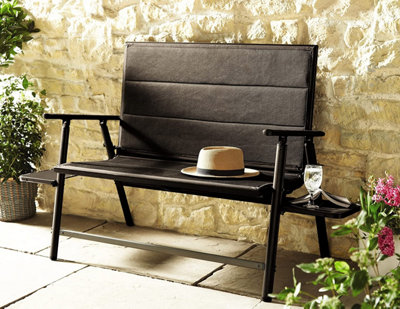 Folding outdoor bench discount seat